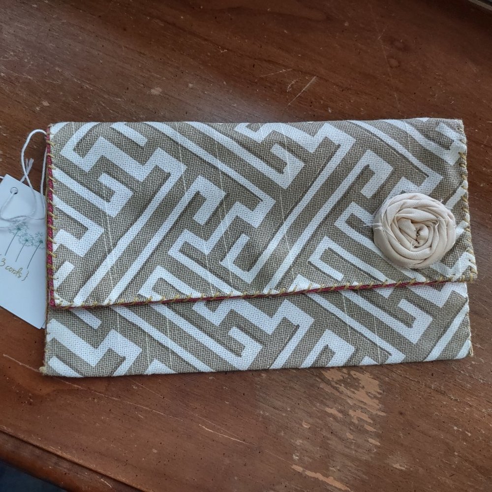 3 CORDS KHAKI AND CREAM WALLET